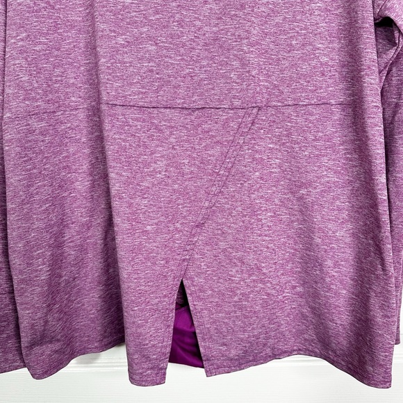 Columbia Cowl Neck Crossover Back Long Sleeve Active Top Purple Women’s XL - Picture 3 of 12